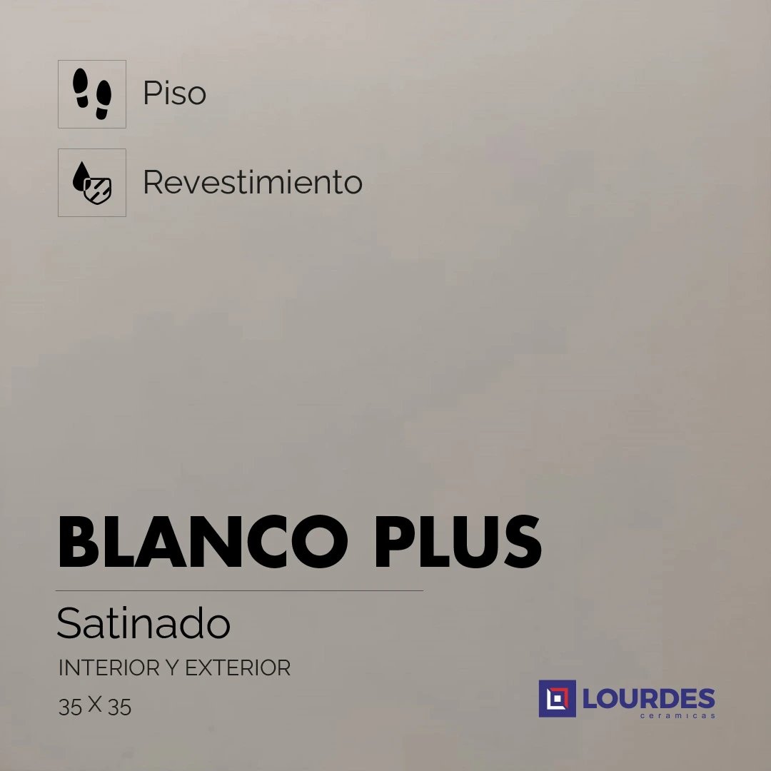 Ceram. “L” Blanco Plus 35×35 mt2(cj.2.20 m2)