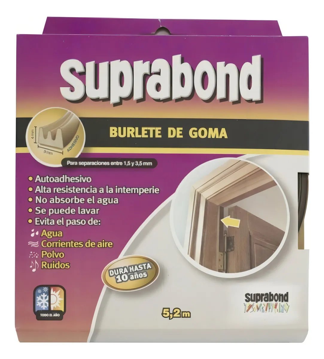Burlete SUPRABOND E Marron 5,2mt.