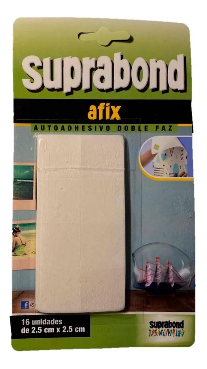 Autoadhesivo Doble Faz 16unid.25x25mm SUPRAB