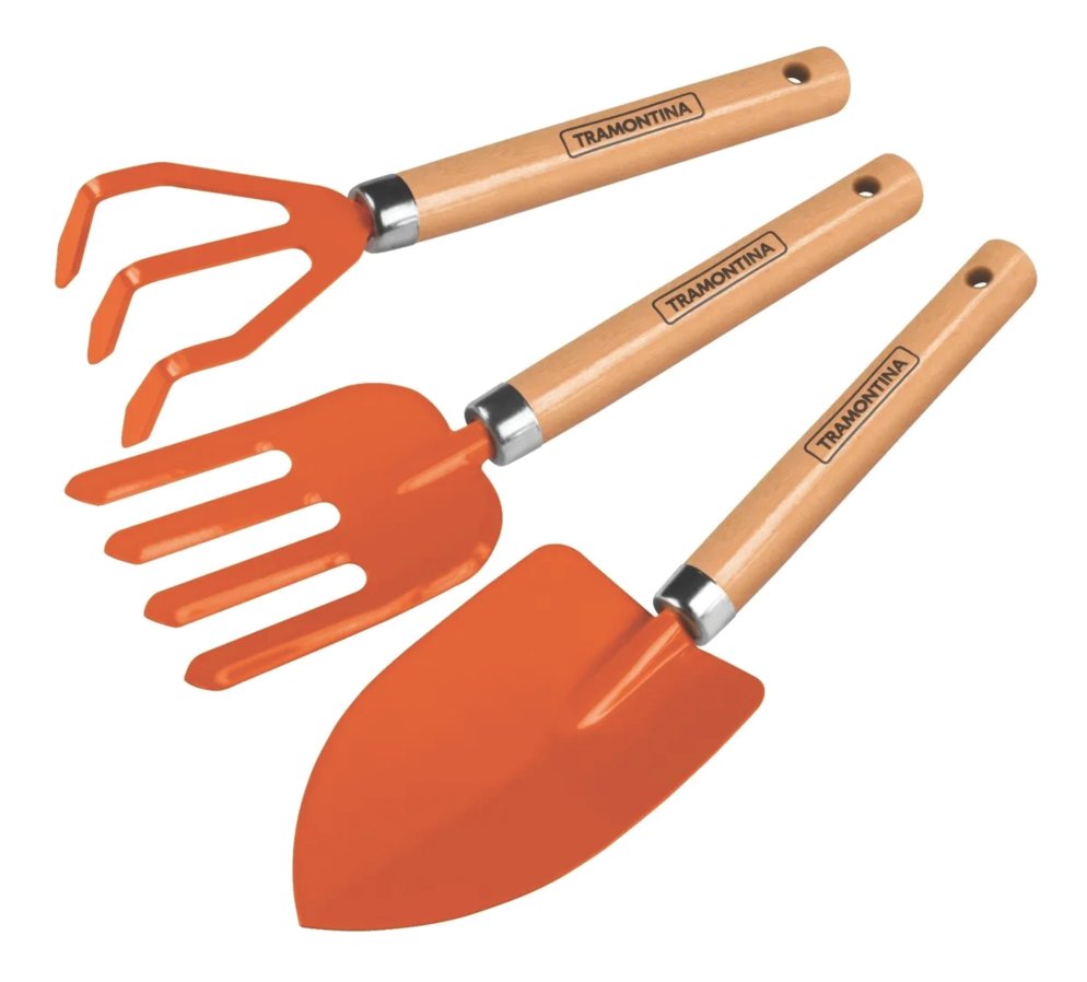 Jgo.herramienta p/jardin x3p Cabo Madera