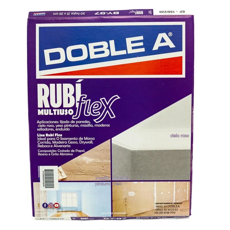 Lija papel Rubi Nº80/100 Mediano