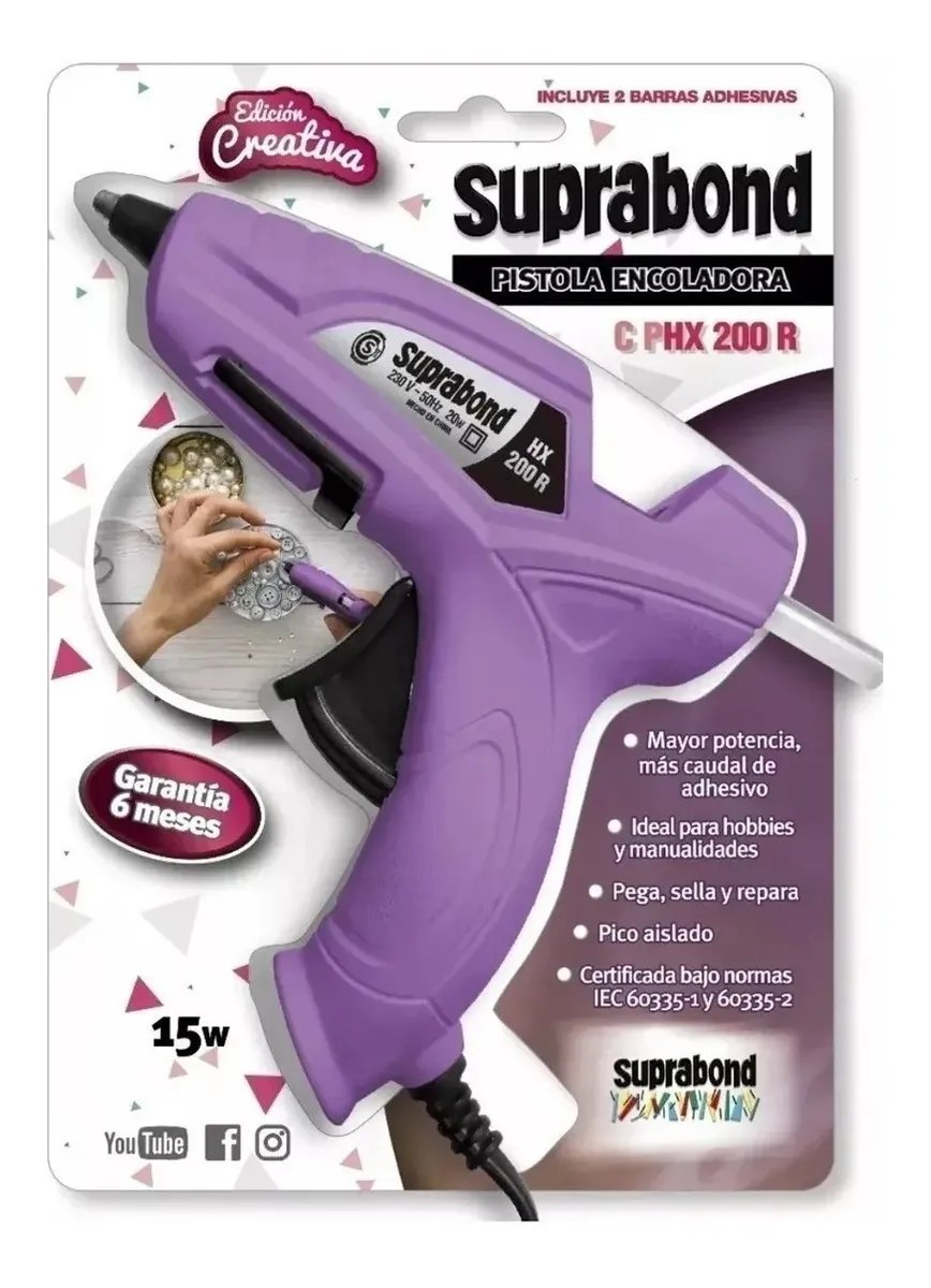Pistola encoladora 20W SUPRABOND PHX200R