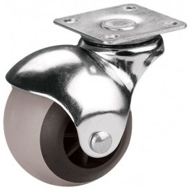 Rueda balon c/base 50mm GRIS-NEGRA