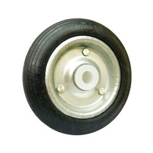 Rueda chapa y goma 125mm Buje 12mm