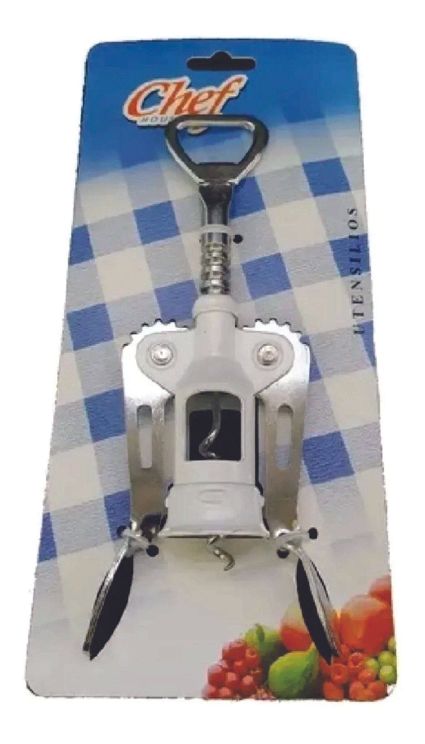 Sacacorcho CHEF con desp.botella c/aletas
