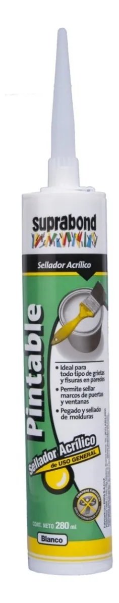SUPRABOND Sellador Acri.p/juntas x 280ml Blanco