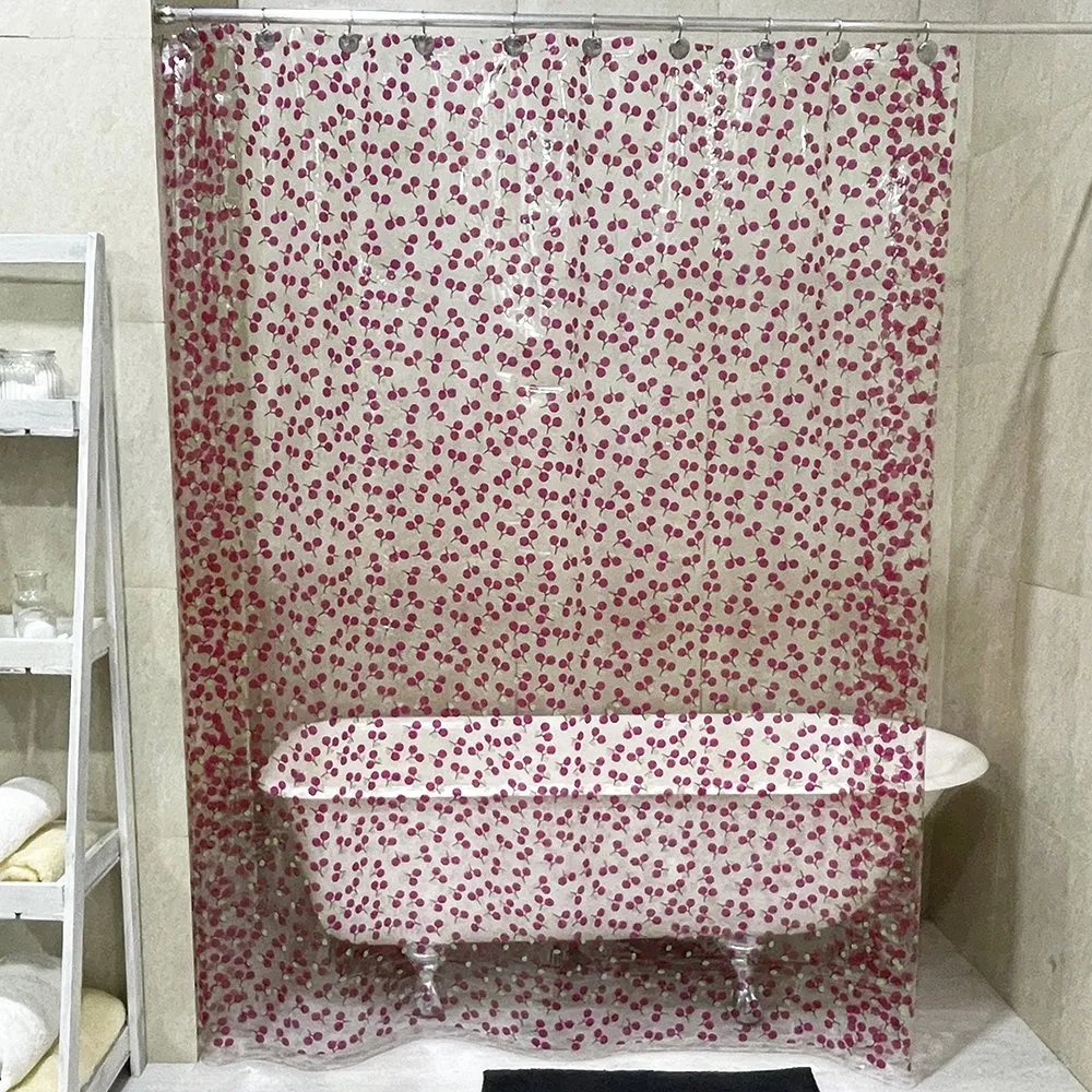 Cortina p/baño plastica AMALFI art 318 – CHERRY/CEREZAS