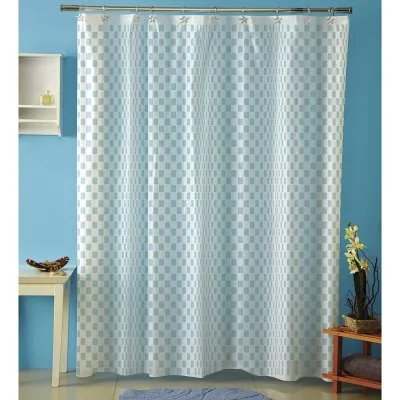 Cortina p/baño plastica AMALFI art 317 – OP CELESTE