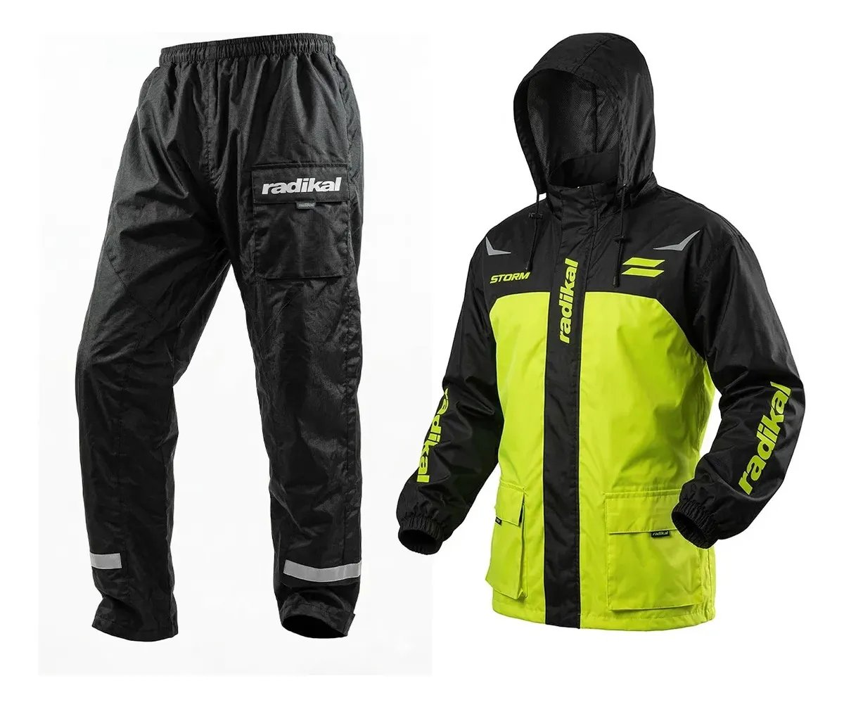 Traje p/lluvia RADIKAL gris/amarillo TALLE M