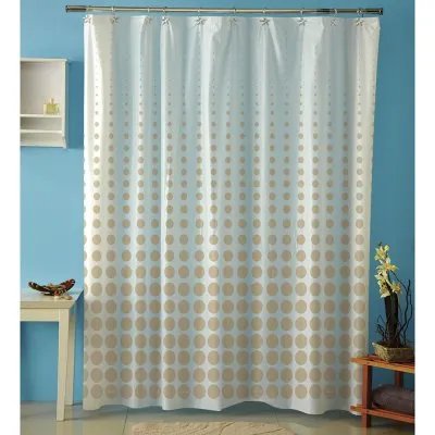 Cortina p/baño plastica AMALFI art 1068 – DOTS Beige