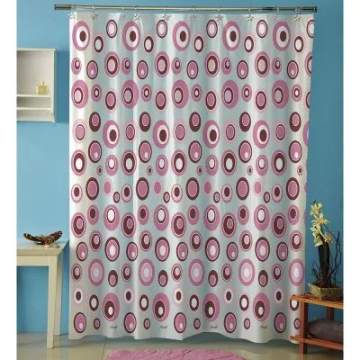 Cortina p/baño plastica AMALFI art 1068 – RETRO Rosa
