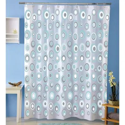 Cortina p/baño plastica AMALFI art 1068 – RETRO aguamarina