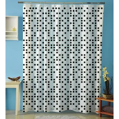 Cortina p/baño plastica AMALFI art 317 – BOTONES GRIS