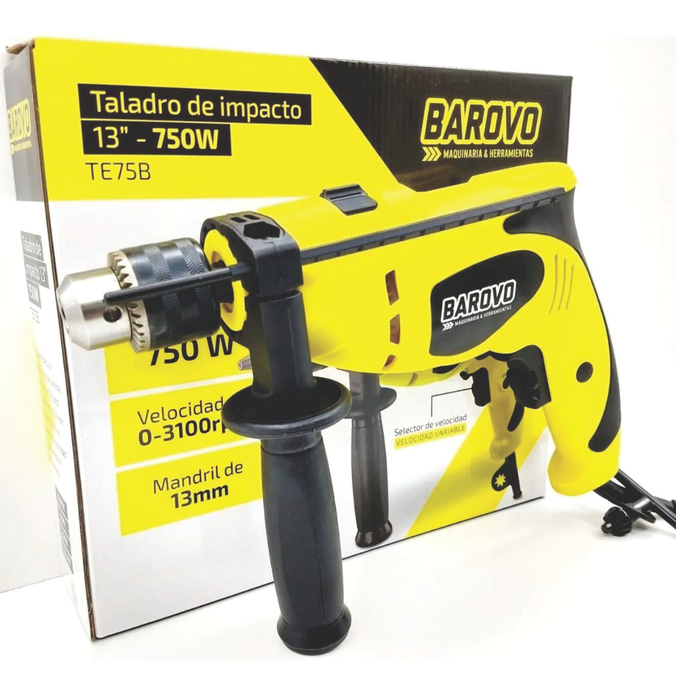 Taladro c/perc.13mm 750w BAROVO TE75B
